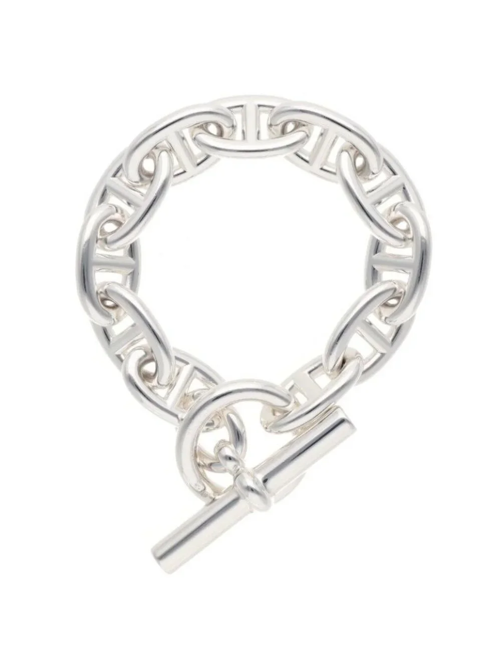Hermes Chaine D'ancre TGM Silver Bracelet